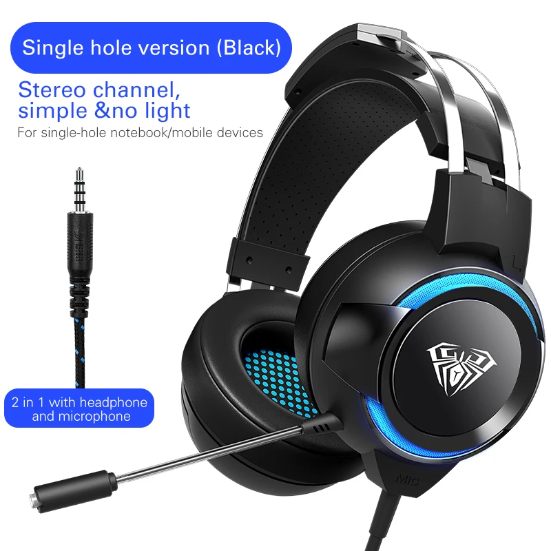 AULA G91 Gaming Headset Gamer Headphone 7 1 4D Surround Sound Stereo Hifi Earphones USB Microphone Led Light for PC Computer PS4