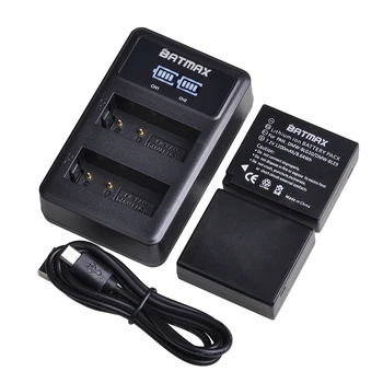 

Batmax DMW-BLG10 DMW-BLE9 DMW-BLE9E BP-DC15 Battery +LED Dual USB Charger for Panasonic LUMIX GF5 GF6 GX7 LX100 GX80 GX85