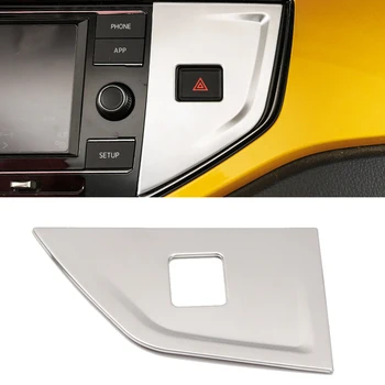 

Car Styling Interior Steel Center Parking Warning Frame Cover Trim Left Hand Drive For Volkswagen Polo MK6 2019 2020