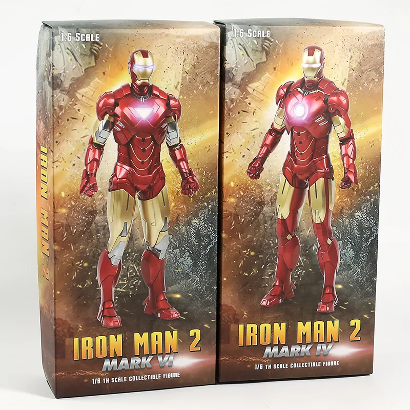 Marvel iron man 2 Mark VI MK 6/Mark IV MK 4 1/6 Масштаб ПВХ Рисунок Статуя Коллекция Модель игрушки