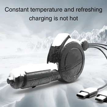 

3 In 1 Accessories Car Charger Mobile Phones Adjustable Travel Vehicle Auto Portable Adapter Retractable Cable Fast Charging
