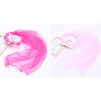 

Girls Wedding Hairband 2 Tier Mesh Veil Wreath Crown Lace Flower Imitation Pearl Tassels Dancing Party First Communion Headband