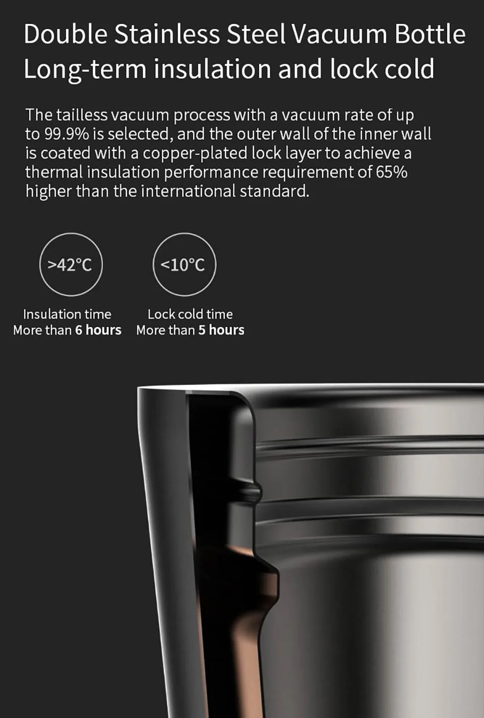 Original Xiaomi Mijia Kiss Kiss Fish Stainless Steel Thermal Vacuum Water Bottle Sensitive Temperature Sensor with Coffee Brewer (6)