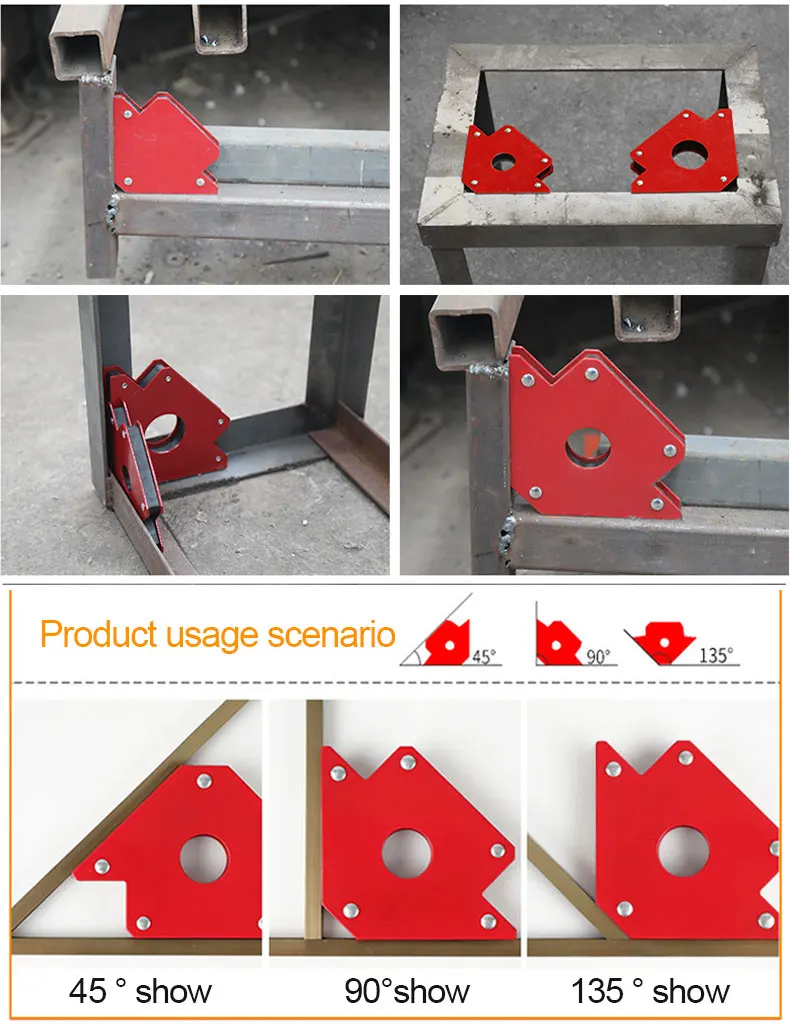 2pcs/50IBS Soldering Locator Strong Magnetic Welding Magnets Holder for Welding Angles Corner Holder Positioner