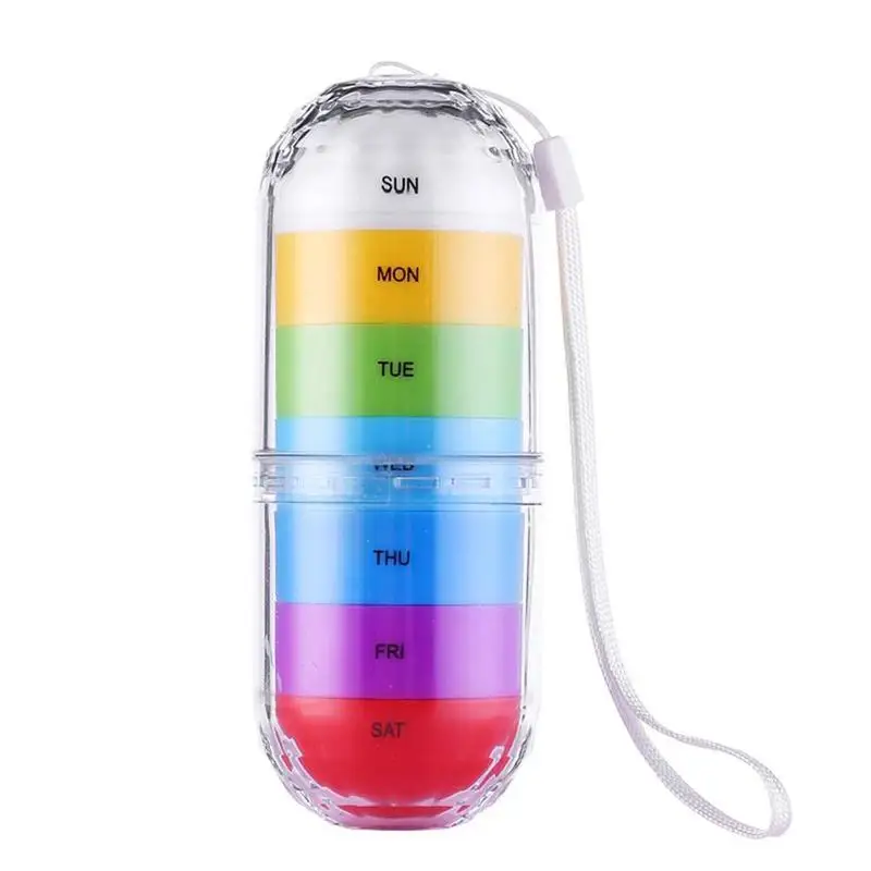 

7 Days Weekly Pill Case Medicine Tablet Dispenser Organizer Pill Box Splitters Pill Storage Organizer Container Waterproof