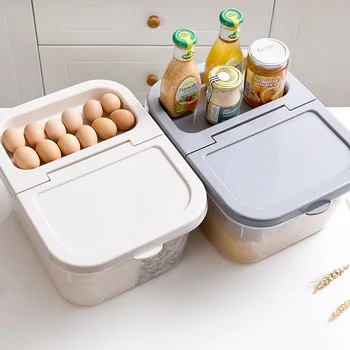 

Rice Bucket Storage Bucket Cereal Container Storage Box Plastic Storage Bucket Flip Sealed Pest Control Rice Bucket