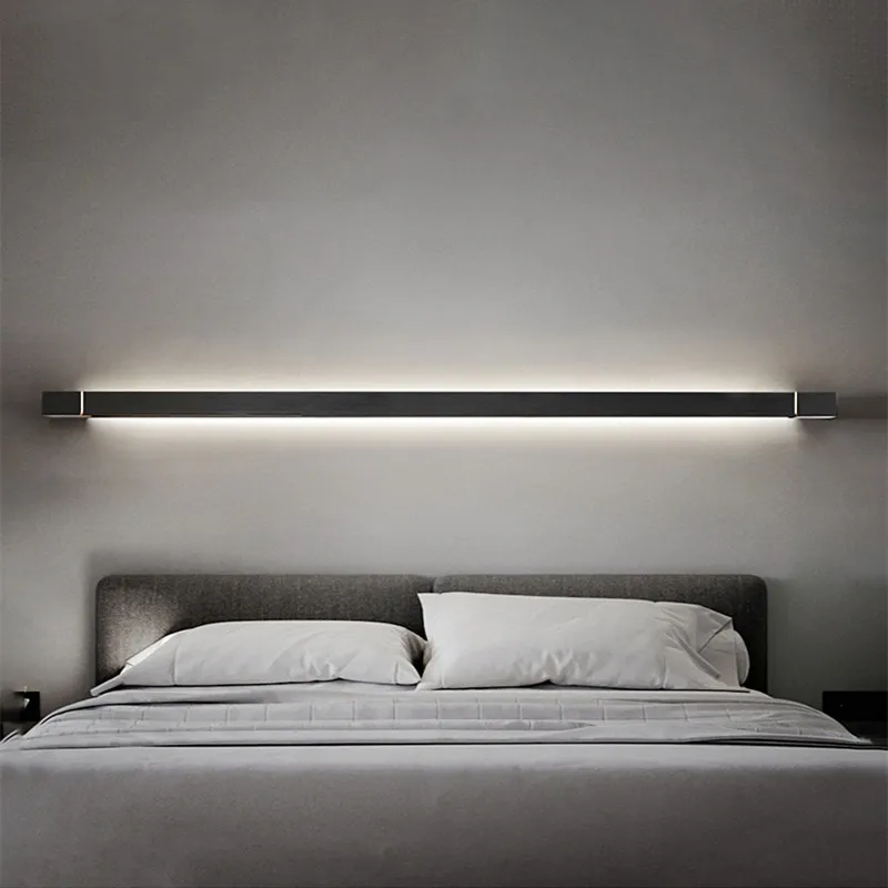 

Минималистичная Светодиодная лента для спальни, современная настенная лампа в скандинавском стиле, длиной 25 см/40 см/60 см, фоновая лампа для гостиной, дивана, атмосферная лампа