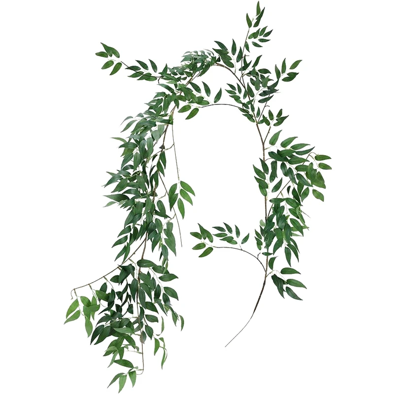 

170Cm Wedding Ceiling Winding Road Layout Rattan Hotel Window Decoration Artificial Flowers Willow Vine Faux Foliage Wreath