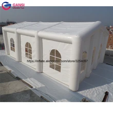 Открытый белый большой надувной свадебный шатер Прочный ПВХ брезент надувной Свадебный прозрачный шатер для продажи