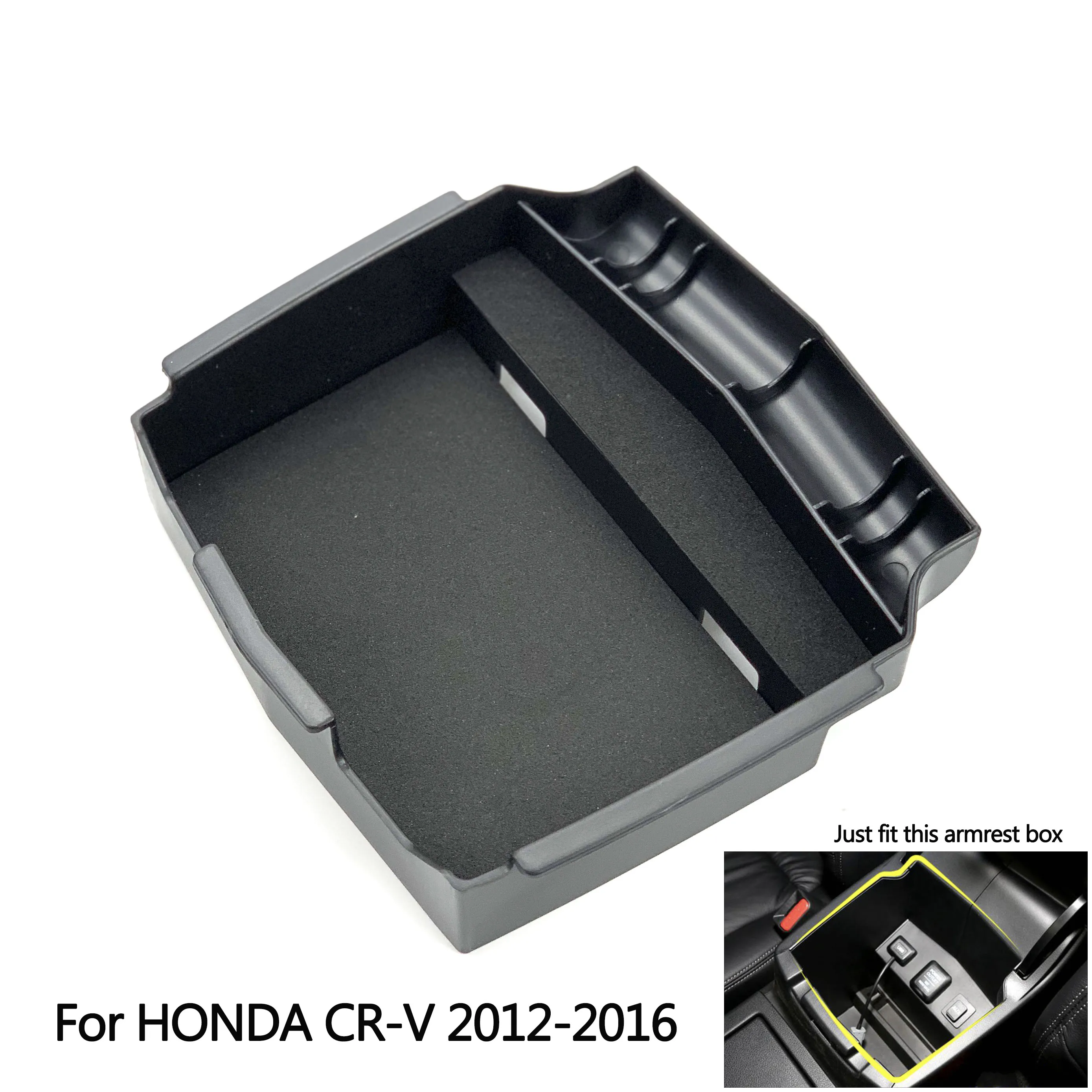 Storage Box Organizer Holder Center Console Armrest For CRV 2012-2016 Automatic