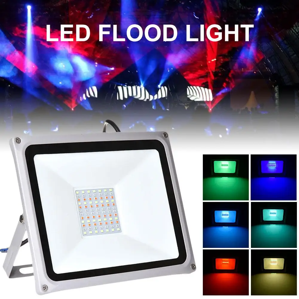 

LED Flood Light 50W RGB Flood Light 220v IP65 Outdoor Led Spotlight With Color Remote Controller