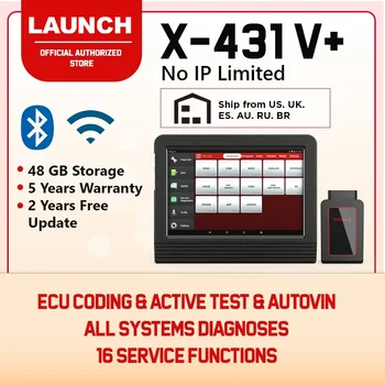 

Launch X431 V Plus V+ Diagnostic Scanner OBD2 Full Systems Diagnostic Tool ECU Coding ABS SAS DPF BMS Car Scanner PK X431 Pro