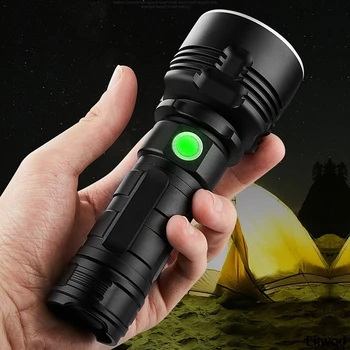 

Super Powerful LED Flashlight L2 XHP70 Tactical Torch USB Rechargeable Linterna Waterproof Lamp Ultra Bright Lantern Camping