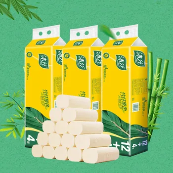 

In stock 16 Rolls/Lot Toilet Paper 3 Layers Home Bathroom Toilet Roll Paper Primary Wood Pulp Tissue Fast Shipping In stock