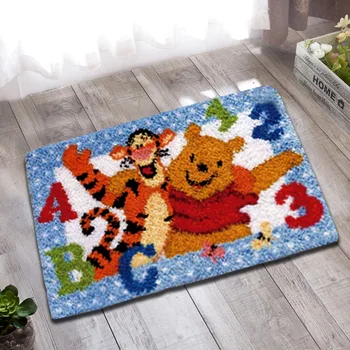 

bear latch hook kits rug tapestry kits cartoon printed canvas accessories crochet tapis needle for carpet Foamiran for crafts