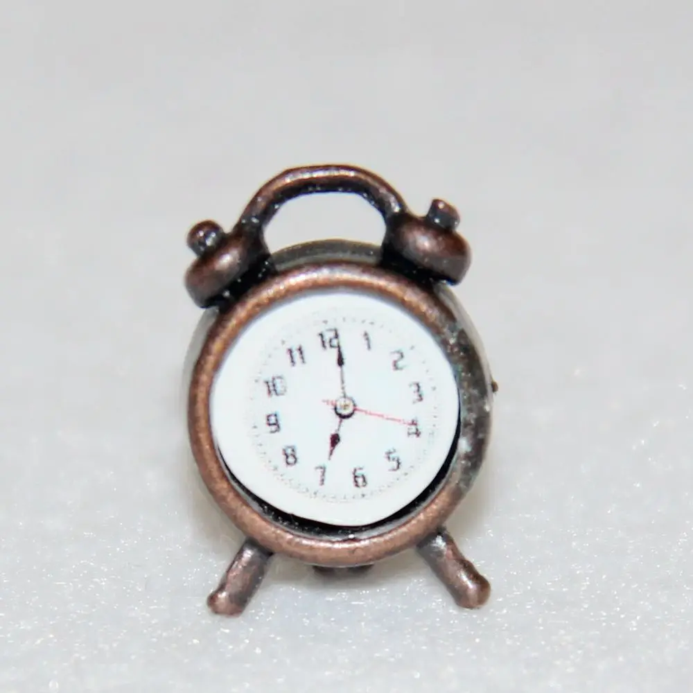 

Miniature Doll House Mini Vintage Style 6 Color Alarm Mini Clock Decorative Small Clock