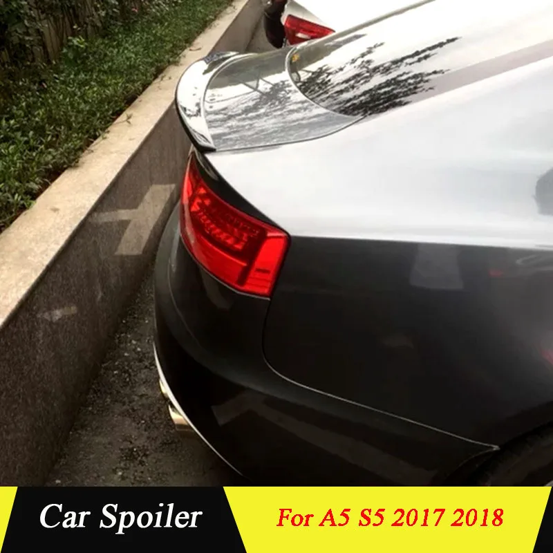 Спойлер из углеродного волокна для Audi A5 черное украшение в виде хвостового крыла задний спойлер багажника для audi a5 Карбон