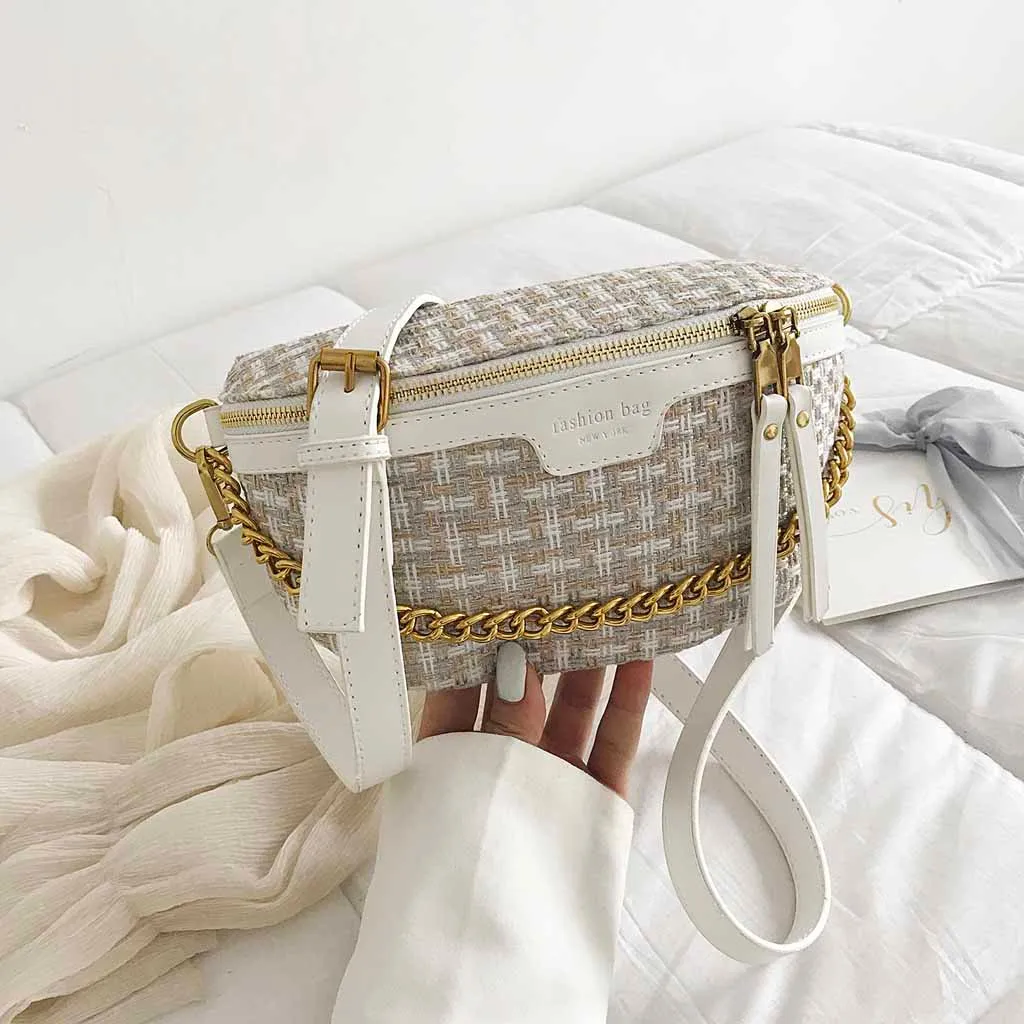 

bags for women 2019 luxury brand Pocket Chest Bag Woven Shoulder Bag messenger bag women leather sac main femme 2019 nouveau#N2