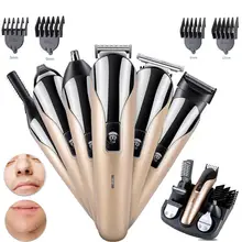 6 в 1, многофункциональный электрический триммер для волос, перезаряжаемая машинка для стрижки волос для мужчин, машинка для удаления волос, бритва, эпилятор, бритва для бороды, носа