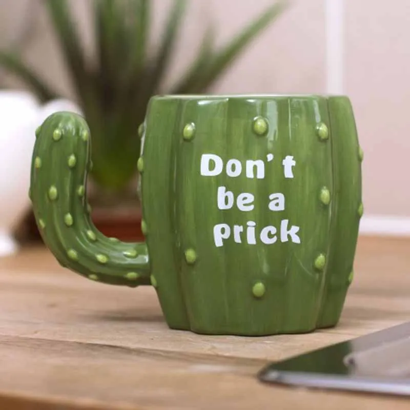 Новинка, Лидер продаж, керамическая кофейная кружка в скандинавском кактусе, зеленая креативная молочная чашка в форме кактуса, домашняя маленькая чашка