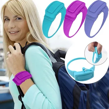 

3PC Sanitizer Bracelet Pumps Disinfectant Sanitizer Dispenser Bracelet Wristband Hand Sanitizer Dispensing Silicone Bracelet