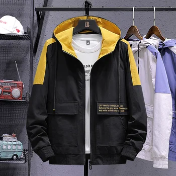 

2020 Zip Up Men Jacket Spring Autumn Fashion Brand Slim Fit Coats Male Casual Baseball Bomber Jacket Mens Overcoat Plus size 4XL