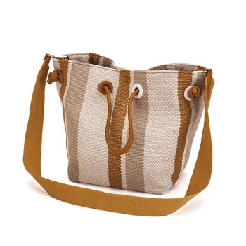 

2020 Women New Fashion Unique Drawstring Opening Mixed Color Large Capacity Shoulder Bag Crossbody Bag Office travelling Daily