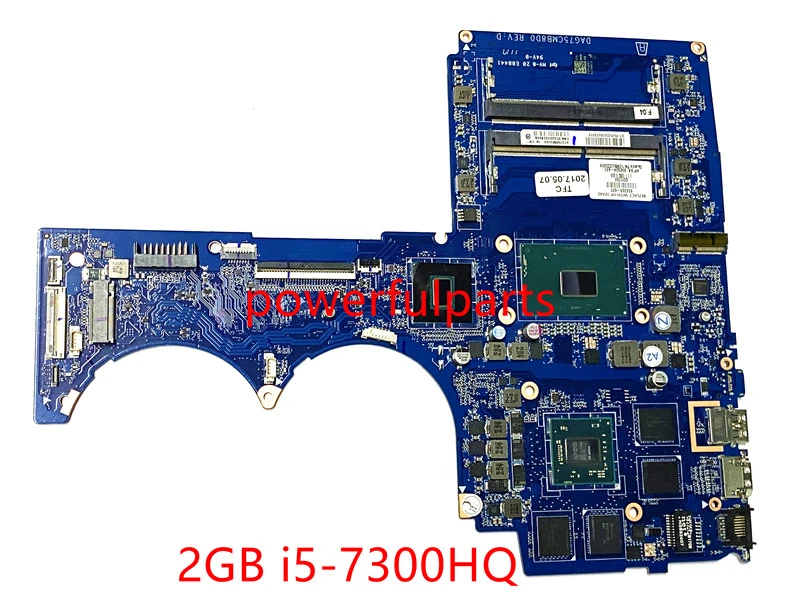 100% working for HP Pavilion Power Laptop 15T-CB 15-CB motherboard 2GB i5-7300 926309-601 926309-501 926309-001 DAG75CMB8D0 the best pc motherboard Motherboards