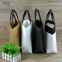 15 шт 37*28*10 см высокого класса картонная бумажная сумка хозяйственная сумка крафт-бумага упаковка Подарочная сумка с ручкой Пользовательский логотип напечатанный принимаем