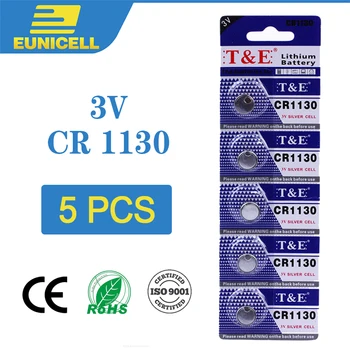 

5pcs Lithium Cell Coin Battery 3V CR1130 CR 1130 Button Batteries BR1130 ECR1130 For Watch Toy Remote Control Car Key
