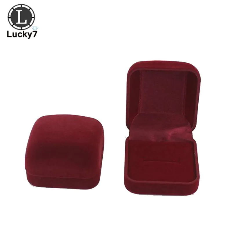 Dark Red 10 цветов, бархатная коробка для обручальных колец, коробка для хранения ювелирных изделий, складной чехол для свадебного кольца, подарок на день Святого Валентина, Органайзер - Цвет: Dark Red