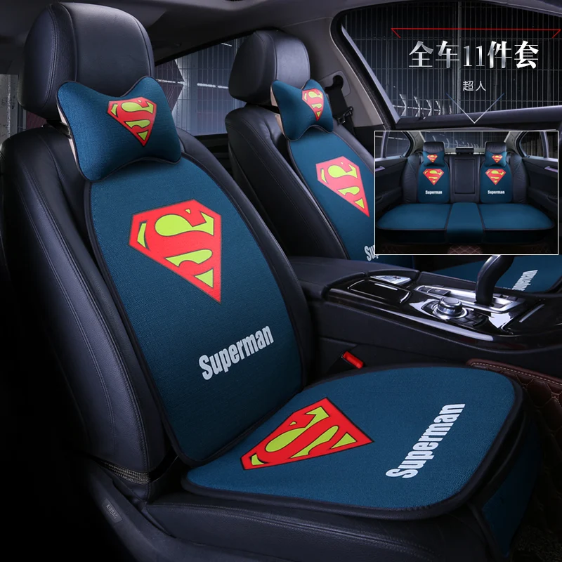 Superman Покрытие для автокресла из льняного волокна для Chery a1 arrizo chery a3 e3 fulwin2 a13 j2 indis tiggo 2 3 tiggo5 - Название цвета: Superman