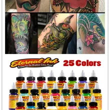 25 шт. 30 мл набор чернил для татуажа, Перманентный макияж, пигмент расцветки бровей подводка для глаз tattoo Краски тела чернила для макияжа инструменты