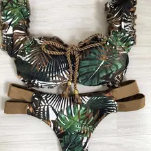 New Push Up 2020 Bikini Set Women Ruffle Biquini Swimwear Low Waist Sexy Brazilian Ribbed Swimsuit Bather Beach Maillot De Bain