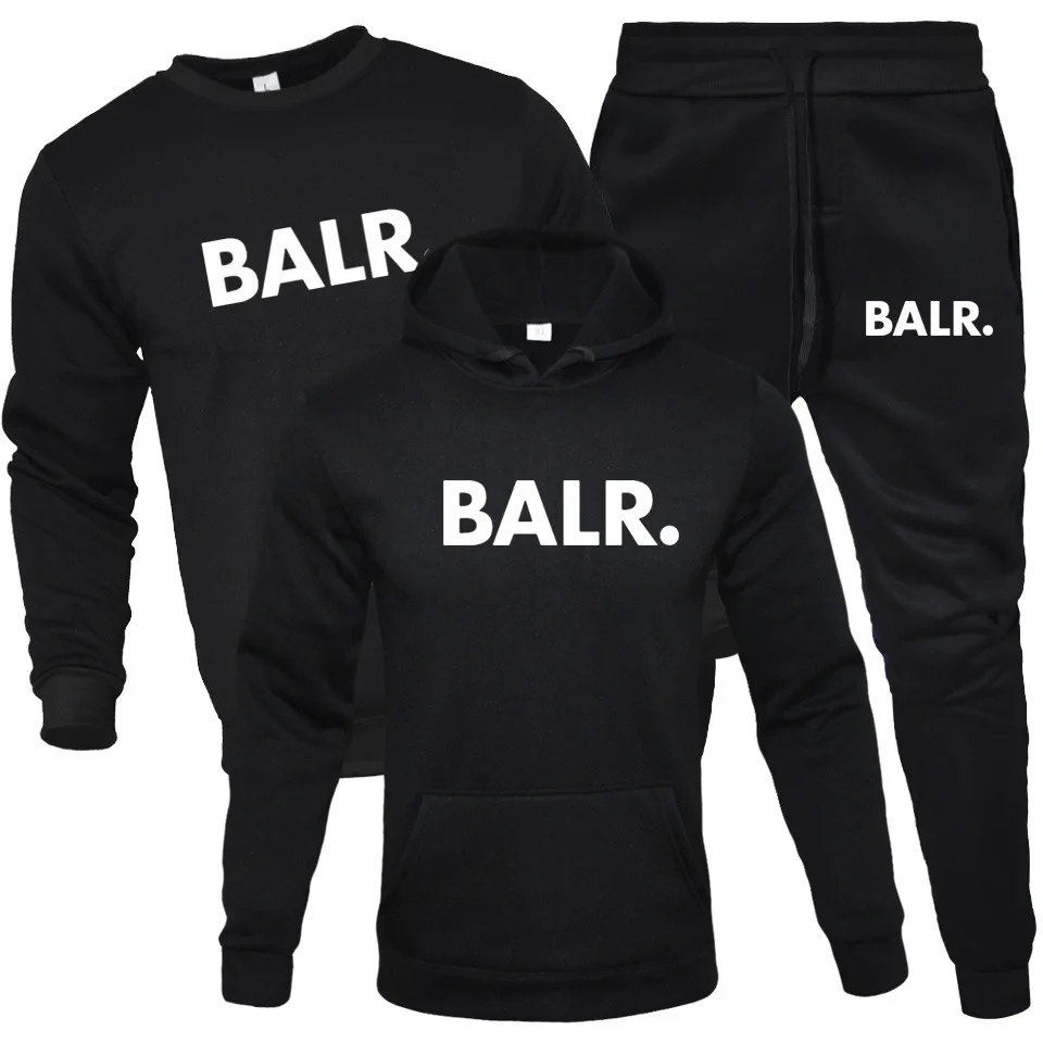 

2019 Autumn And Winter New Style Printed Letter round Neck Sweater 3 Pieces Hoodie Sweatpants Sweatshirt Set Ouma