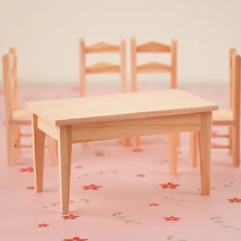 

Mini Furniture Model Small Ornaments Photography Props Rectangular Table Model