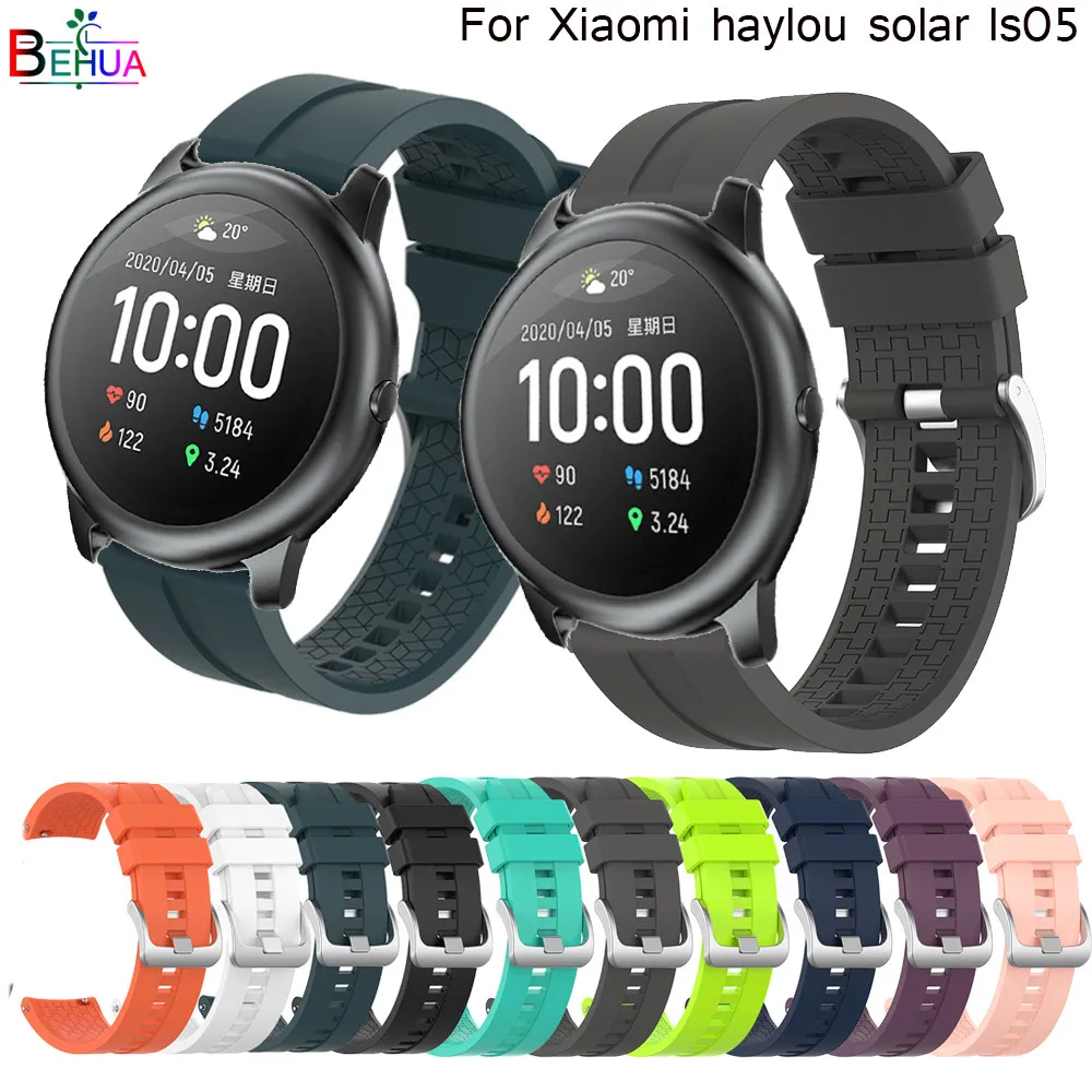 Силиконовый ремешок для часов Behua 22 мм Xiaomi haylou solar ls05 аксессуар умные часы браслет