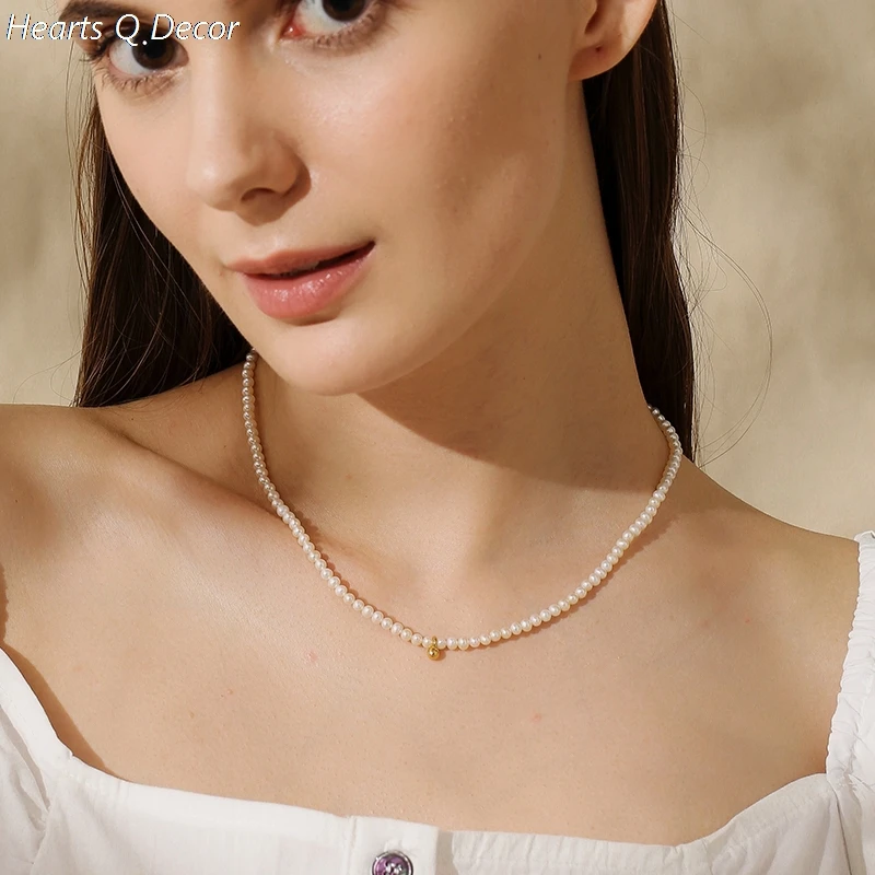 Glam Beaded Natural Freshwater Baroque Pearl Choker Necklace Women Jewelry Gown Sweet Boho Trendy INS Classic OL