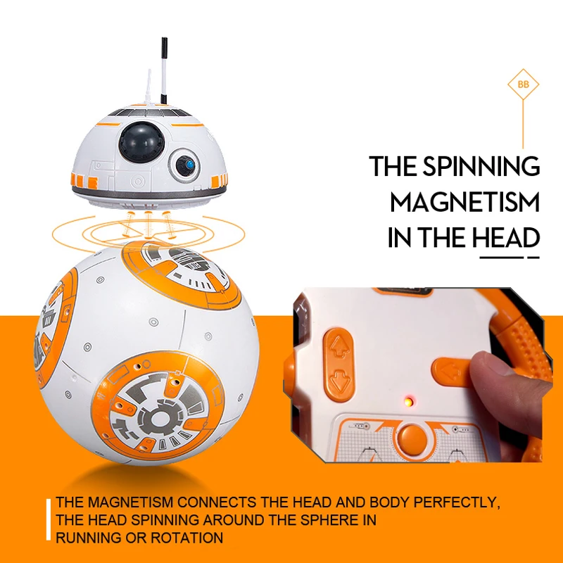Fast Shipping BB-8 Ball Star Wars RC Action Figure BB 8 Droid Robot 2.4G Remote Control Intelligent Robot BB8 Model Kid Toy Gift Fast Shipping BB-8 Ball Star Wars RC Action Figure BB 8 Droid Robot 2.4G Remote Control Intelligent Robot BB8 Model Kid Toy Gift