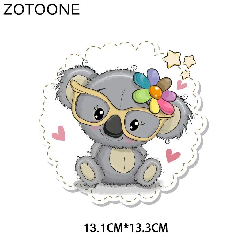 ZOTOONE милые животные обезьяна медведь Железные на патч передачи для одежды футболки приложения DIY теплопередачи аппликации стикер E
