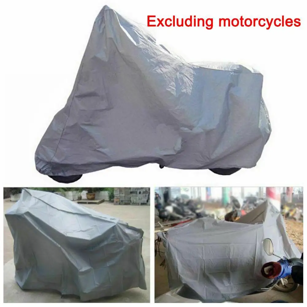 Silver Gray New Motorcycle Protective Cover Waterproof Bike Scooter Outdoor Rain&Dust UV Proof Sun Protection Case For Motorbike