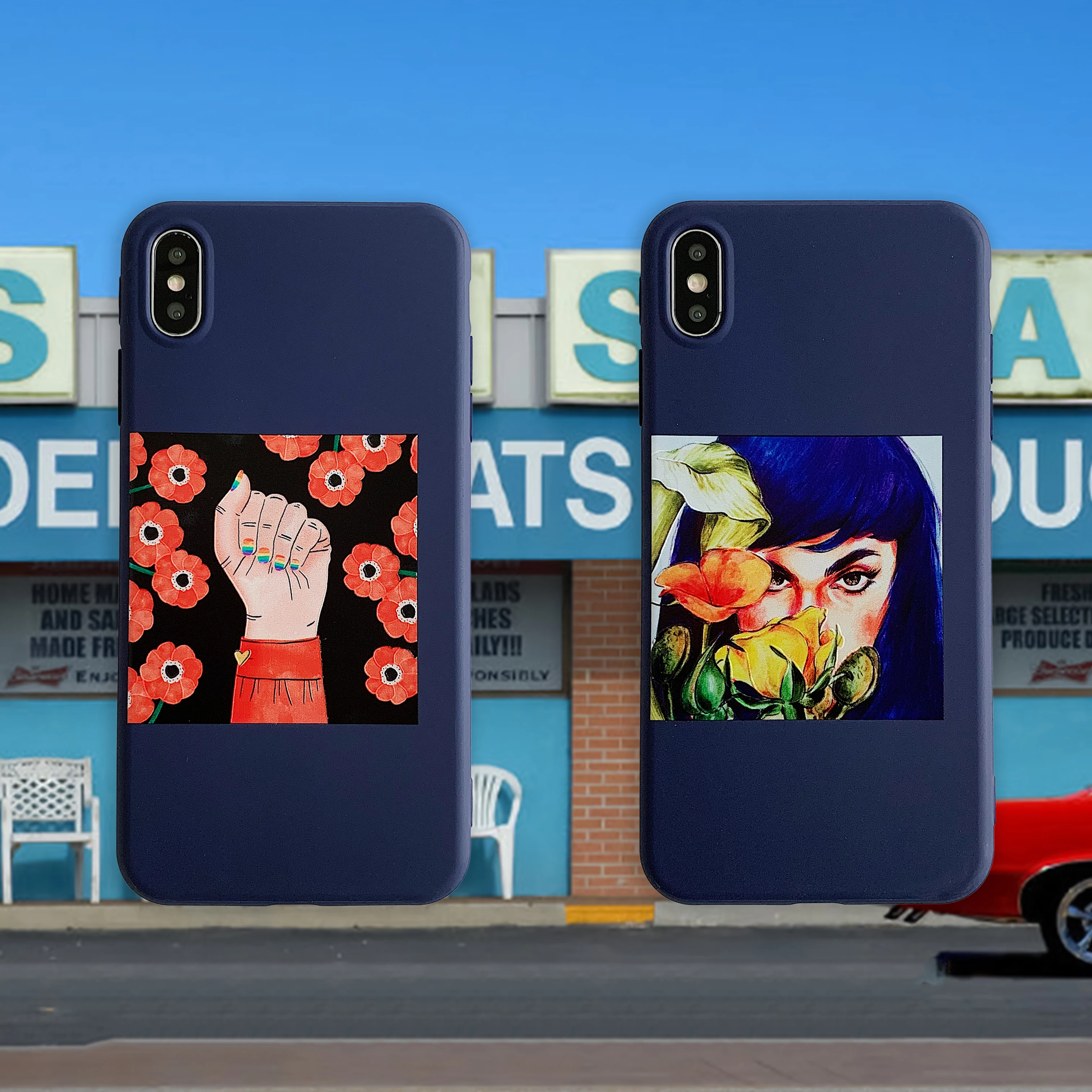 

3D Painting Phone case For iPhone 7 8 6 6S Plus Fashion interesting Pattern TPU Silicone Cover on for iPhone X XR XS MAX case