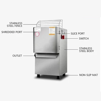 

1500W Stainless steel vegetable cutting machine for kitchen cutting potatoes carrot cucumber eggplant vegetable cutter