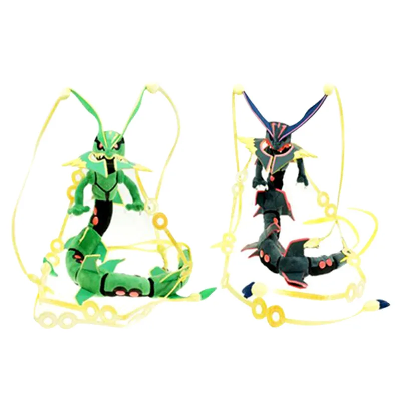 10pcs/lot Pokemon 7-9cm Dragon Plush Toy Mega Rayquaza Green And Shiny  Black Anime Action PVC Toys Figures - AliExpress