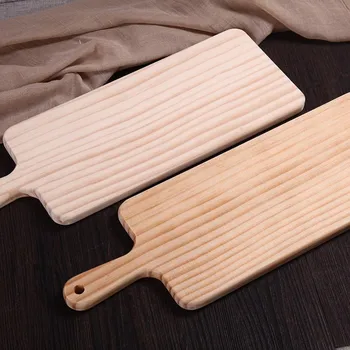 

Rectangle Wood Cutting Board Chopping Blocks with Handle for Bread Cheese Sushi and Pizza Large Walnut Wood Cutting Board