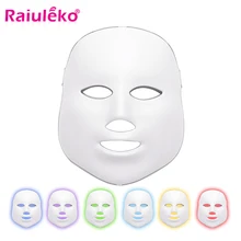 7 цветов Светодиодная терапевтическая маска светильник маска для лица терапия Фотон светодиодная маска для лица корейский уход за кожей светодиодная маска терапия удаление морщин и акне