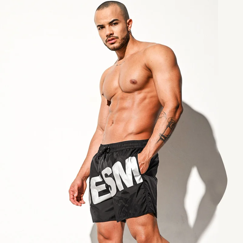 

New Summer Swimming Shorts For Men Loose Swimwear Man Swimsuit Bathing Wear Surf Boxer Briefs Hot Mens Beach Pants Trunks Hombre