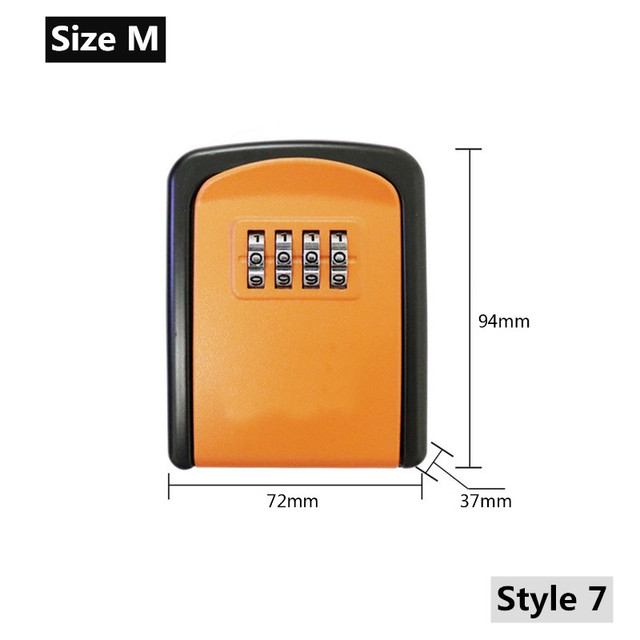 new wall-mounted key storage box 4 digit combination password security password lock keyless home safe stash