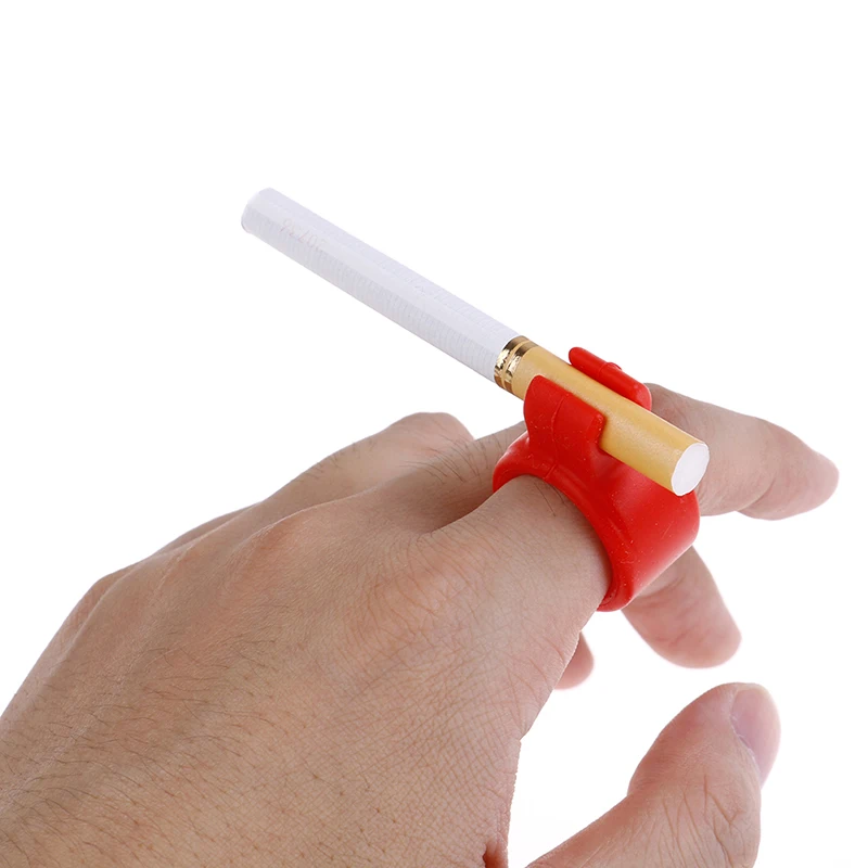 1 шт силиконовый держатель для сигарет с кольцом на палец, аксессуары для обычного курения, разные цвета