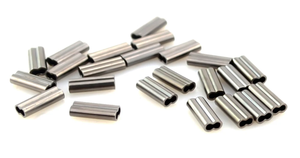 50 Stücke Doppel Kupfer Angeln Rohr Angeln Draht Rohr ​ Crimphülsen Connector Angelzubehör – Detail 6